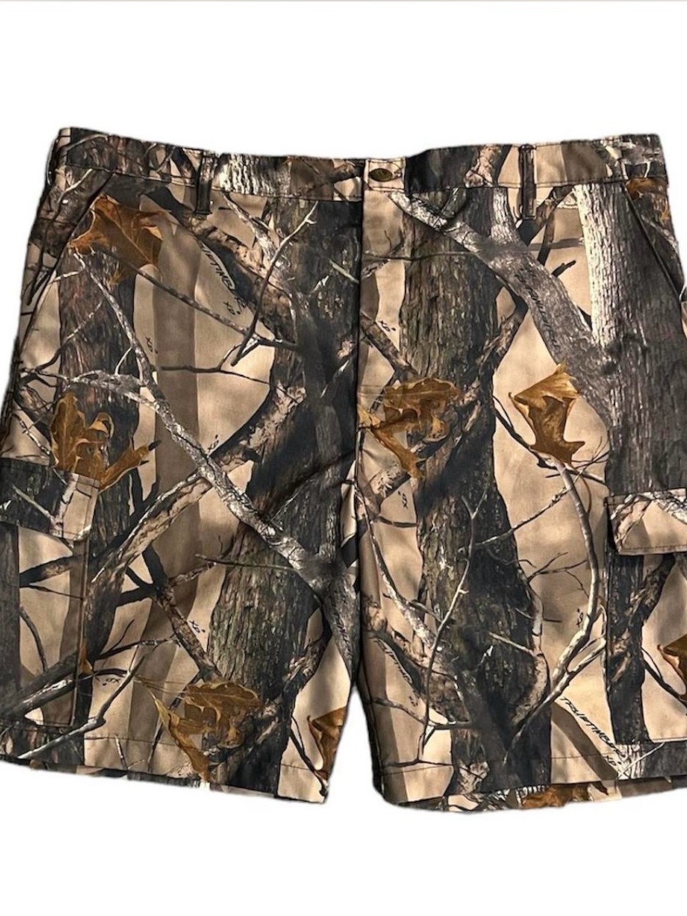 Realtree Camouflage Cargo Shorts in - Brown and Tan Camo - 40 / XXL